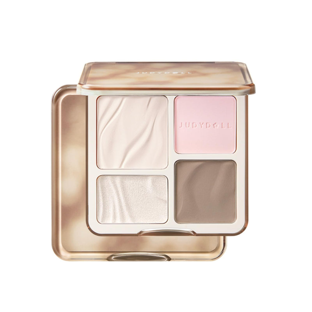 JUDYDOLL palette lumière et contour compacte pour retouches en déplacement.