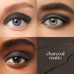 Julep Stylo Ombre Paupières: crème-poudre Charbon Matte, embout intégré pour estomper rapidement.