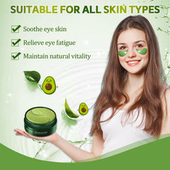 Patchs yeux avocat, effet dégonflant et confort.