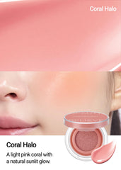 Jung Saem Mool Rouge en Coussin Artiste, texture lumineuse qui réfléchit la lumière naturelle.