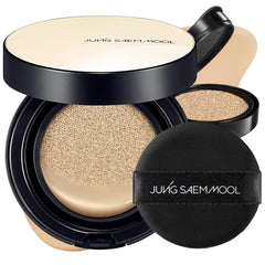 Jung Saem Mool Skin Nuder Cushion dans son emballage élégant, prêt à démarrer la routine.