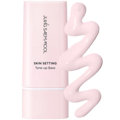 Jung Saem Mool Skin Setting Tone Up Base, flacon rose, hydratation légère et éclat naturel.
