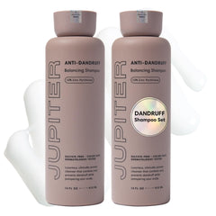Jupiter shampooing anti-pelliculaire en flacon, combat les pellicules et protège la couleur.