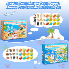 JuraFizz bombes bain chat surprise: amusement et couleur dans le bain.