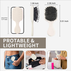 Brosse Jurrissa format mini pour poche, pratique en déplacement quotidien.