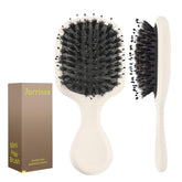 Brosse Jurrissa Mini en poils de sanglier, format portable pour voyage et sac.