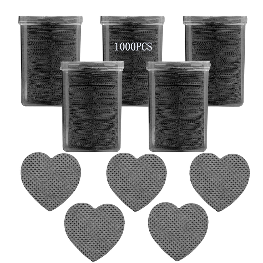 Lingettes Jusbuya sans peluche noires, démaquillage et soin des ongles sans résidu.