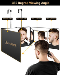 Miroir JUSRON: verre HD anti-brouillard pour une image nette.