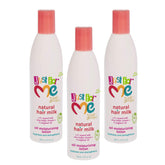 Just For Me Natural Hair Milk Lotion bottle pour offers lightweight hydration for curls.
