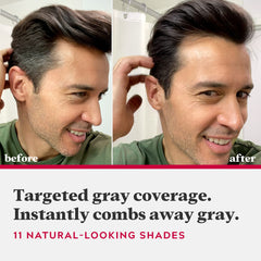 Just For Men Easy Comb-In Color brun-foncé assure une couverture ciblée des gris.