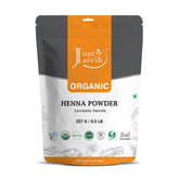 Just Jaivik Henna: emballage pratique pour coloration naturelle des cheveux.
