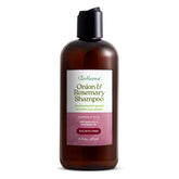 Just Nutritive Shampoing oignon rouge romarin bouteille, favorise la croissance et l'éclat des cheveux.