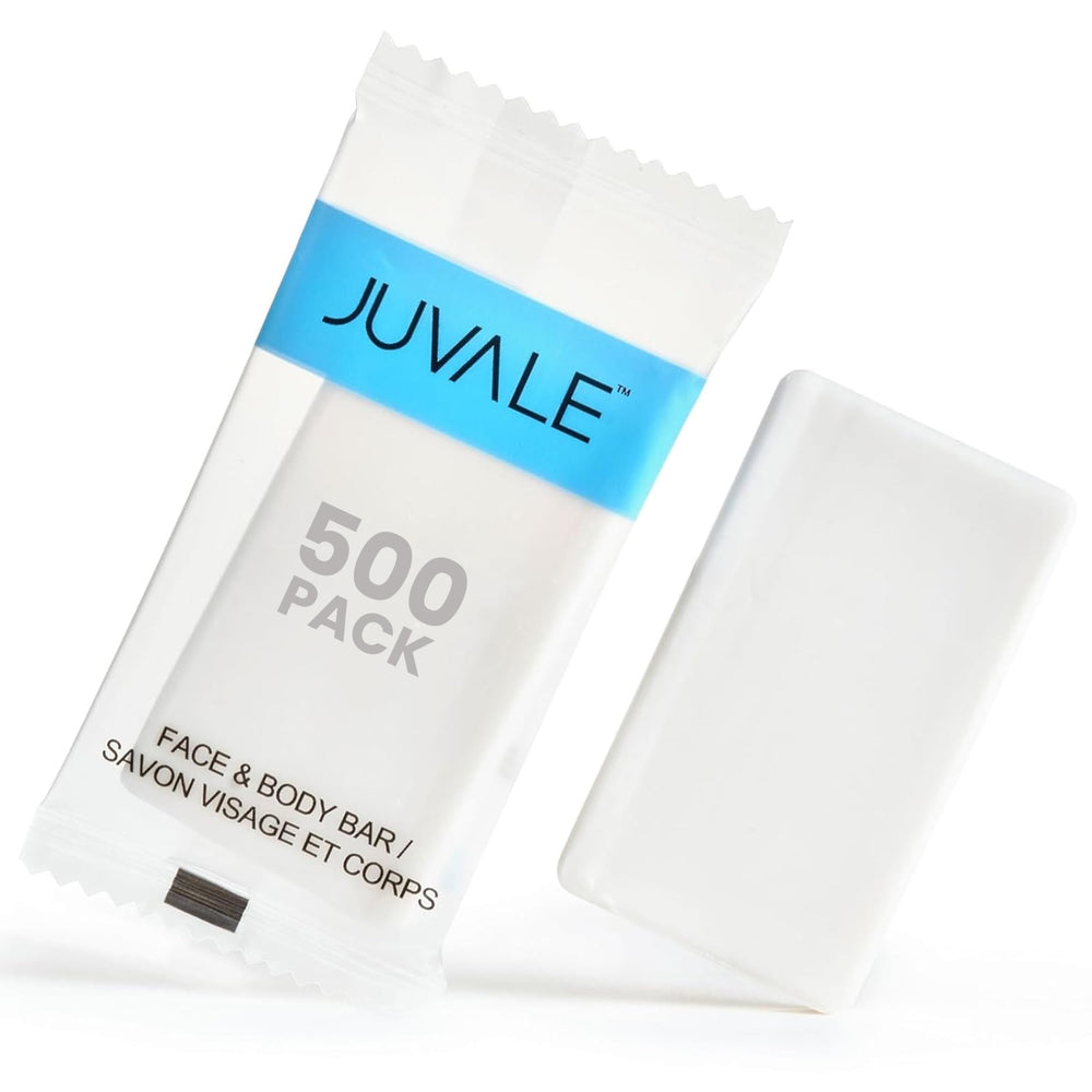 Savon Juvale miniature emballé individuellement pour hôtel et voyage.
