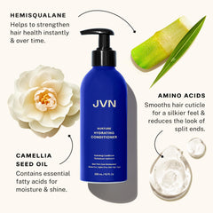 JVN Nurture Hydrating Conditioner — application après shampooing pour nourrir les longueurs en profondeur.