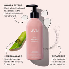 Mousse du Shampoing JVN Revive, démêlage facile et sensation légère.