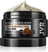 Gommage visage JVR pour homme au café, exfoliation en profondeur pour peau nette