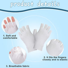Gants blancs coton doux Jxiwvl pour hydratation nocturne des mains.