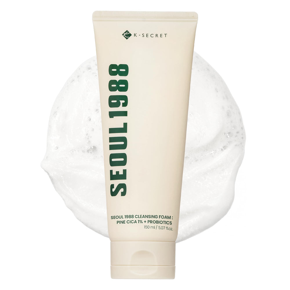 K-SECRET SEOUL 1988 Cica Cleansing Foam: bouteille élégante pour un nettoyage en profondeur des pores.