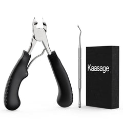 Kaasage coupe-ongles avec lame courbée 25° pour ongles épais et précision.