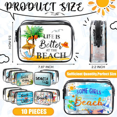 Kacctyen sac cosmétique transparent zippé, voyage sûr et durable.