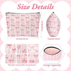 Kacctyen sac maquillage rose avec nœud coquette, idéal pour une touche chic.