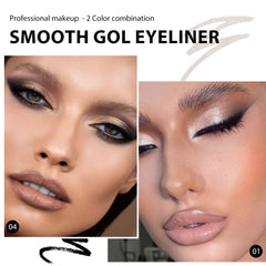 Kaely delineateur gel noir argent, fini smoky durable.