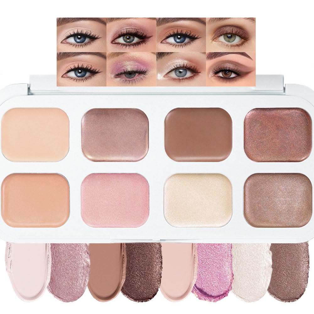 Palette Kaely 8 couleurs pour les yeux, rendu riche et modulable.