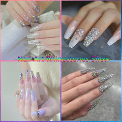 Kaipheiquan: strass pour ongles, 3200 pièces, fond plat, brillance.