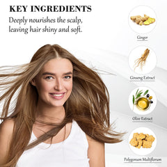 KAISASA Couverture des cheveux gris avec nuance brun noisette naturelle