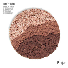 KAJA Beauty Bento 08 Chocolate Dahlia, ombre miroir et fini satiné.