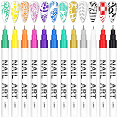 Kalolary ensemble de 12 couleurs pour motifs colorés sur ongles.