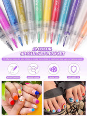 Kalolary stylo dessin ongles lignes fines pour détails nets.