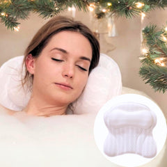 Oreiller de bain KANDOONA offrant un soutien du dos et du cou pour un bain relaxant.