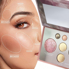 K'APEINE All in One Baked Palette blush et highlighter pour teint lumineux.