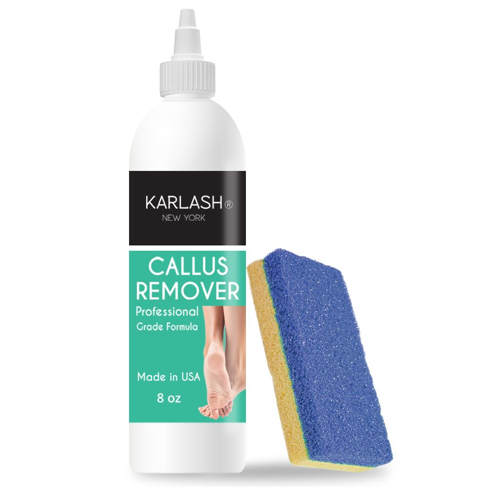Karlash gel anti-callosites pour pieds avec pierre ponce : soin rapide et efficace.