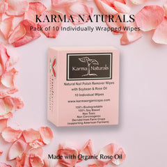 Lingettes Karma Organic Dissolvant Vernis Ongles Base Soja: nettoyage efficace sans dessèchement