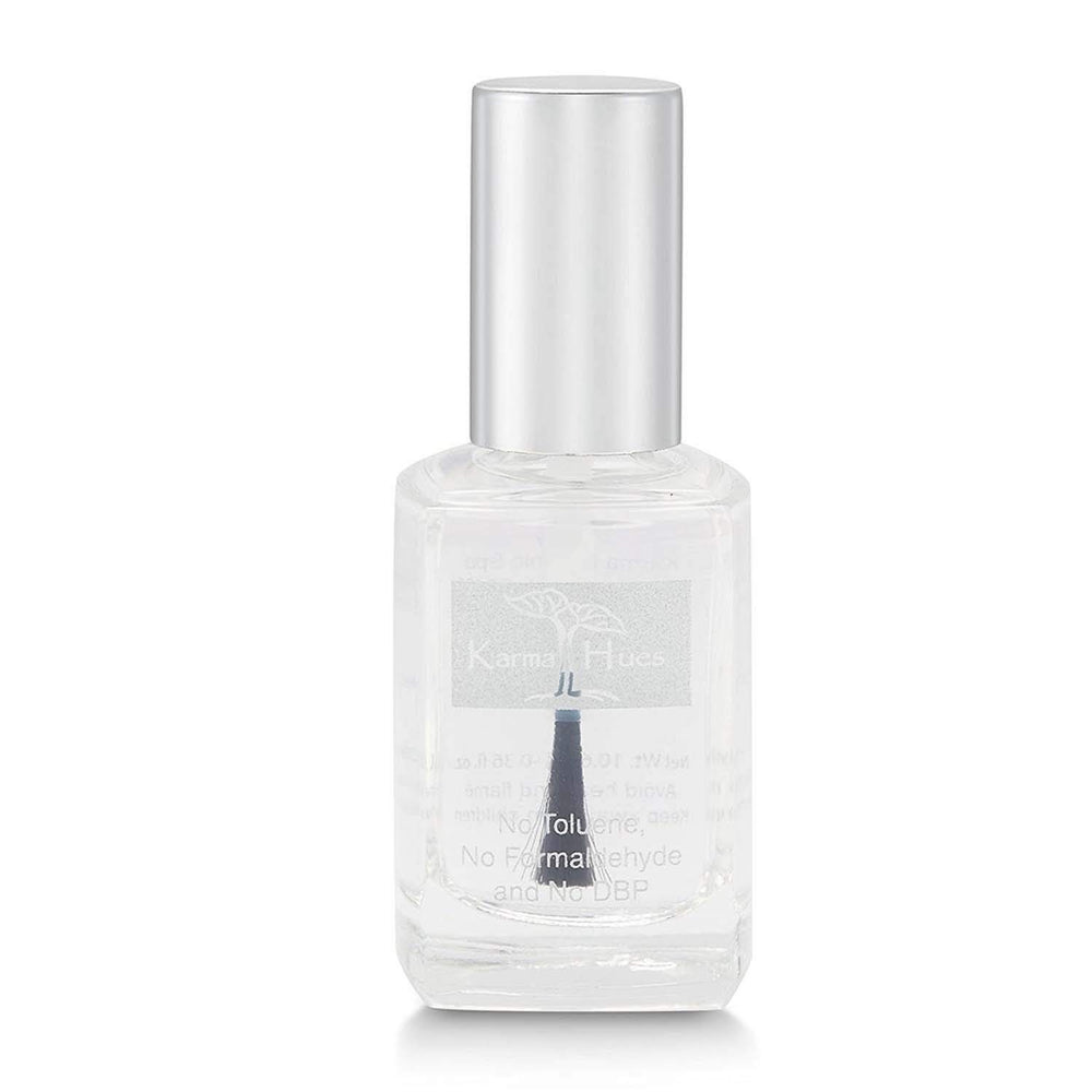 Base protectrice Triple 5 Karma Organic dans sa bouteille nourrissant les ongles