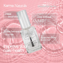 Texture brillante Karma Organic halal respirant pour une finition lisse.