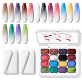 Karroy éponge-pat gel sur ongles, ombré facile à réaliser à domicile.