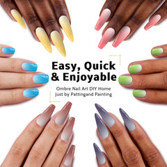 Karroy gel-ongle ombre dégradé, couleurs intenses et durables.