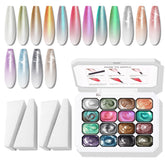 Karroy palette vernis gel ombre 16 couleurs pour dégradés éclatants