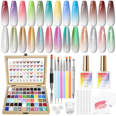 Palette Karroy gel ombré: 60 couleurs pour dégradés faciles à faire soi-même.