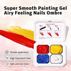 Palette Karroy gel ombre jaune, éclat ensoleillé sur vos ongles.