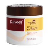 Karseell masque cheveux collagene argane pot : hydratation profonde des longueurs et des pointes.