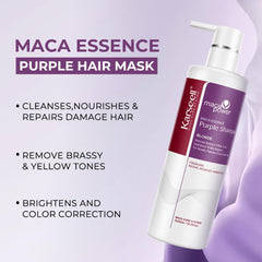 Appliquer le shampoing violet Karseell et laisser agir deux minutes.