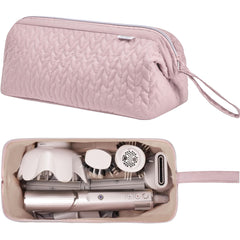 Intérieur en texture peau de pêche avec poches pour organiser les accessoires.