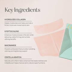 Masque hydrogel Karuna Collagen: texture douce libérant les actifs sur la peau.