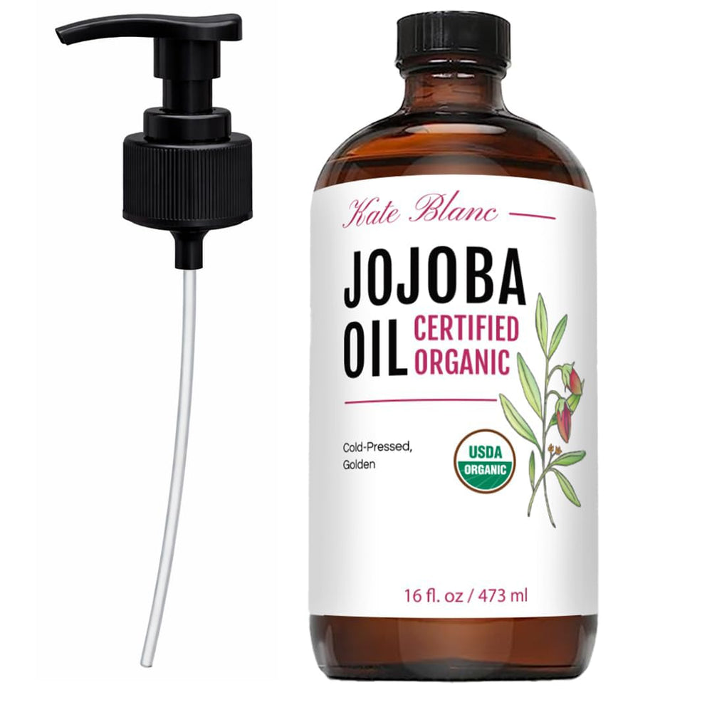 Kate Blanc Cosmetics Huile Jojoba bio pour visage et corps, hydratation légère.