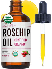 Kate Blanc Cosmetics huile rose musquée, bouteille 1oz, hydratation légère pour le visage