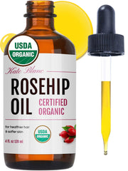 Kate Blanc Cosmetics Rosehip Oil – bouteille-pour, hydratation légère et rapide.